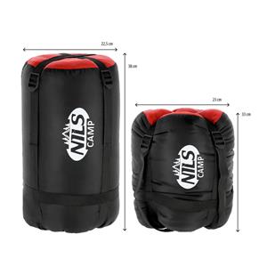 NILS CAMP NC2012 sleeping bag Black and red 18