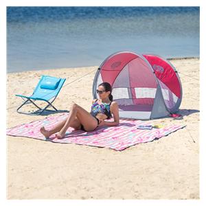 NILS CAMP self-folding beach tent NC3142 Red-grey 13