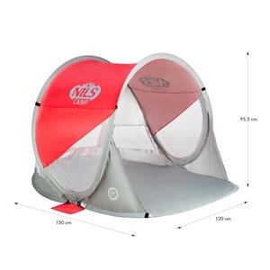 NILS CAMP self-folding beach tent NC3142 Red-grey 9