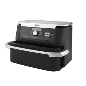Ninja AF500EU fryer Double 10.4 L Stand-alone 2470 W Hot air fryer Black, Stainless steel