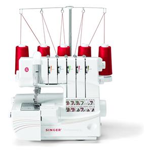 Overlock Singer 14T968 sewing machine, electric current, white