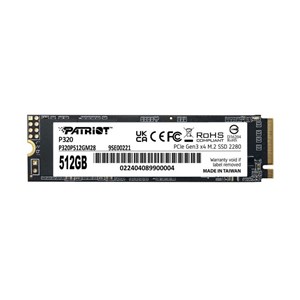 Patriot P320 512GB M.2 NVMe SSD PCIe Gen 3 x4