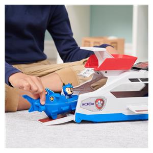 PAW Patrol Aqua Pups Whale Patroller Team Vehicle with Chase Action Figure, Toy Car and Vehicle Launcher, Kids Toys for Ages 3 and up 6