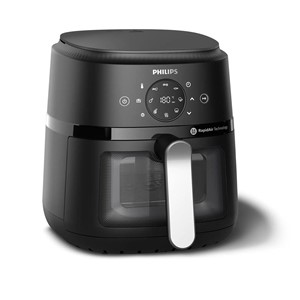 Philips 2000 series NA221 /00 fryer Single 4.2 L Stand-alone 1500 W Hot air fryer Black, Silver