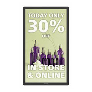 Philips Signage Solutions 25BDL4150I /00 Signage Display Digital signage flat panel 64.3 cm (25.3) Wi-Fi Black Built-in processor Android 11