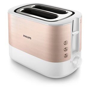 Philips Viva Collection HD2638 /11 toaster 7 2 slice(s) 950 W Rose gold, White