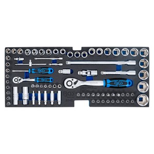 BGS Pjenasti ulošci za BGS 3312: set utičnih ključeva | 6,3 mm (1 /4) /12,5 mm (1 /2) | inčne veličine | 78-dijelni