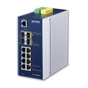 PLANET IGS-12040MT network switch Managed L2+ Gigabit Ethernet (10 /100 /1000) Blue, White
