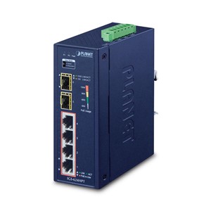 PLANET IGS-624HPT network switch Unmanaged Gigabit Ethernet (10 /100 /1000) Power over Ethernet (PoE) Blue