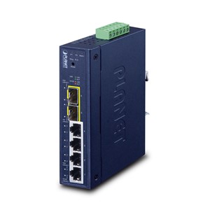 PLANET Industrial L2 /L4 4-Port Managed L2 /L4 Gigabit Ethernet (10 /100 /1000) Blue