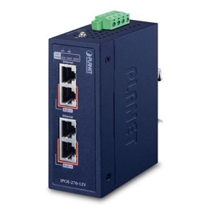 PLANET IPOE-270-12V network switch Power over Ethernet (PoE) Blue
