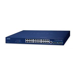 PLANET Layer 3 24-Port 10 /100 /1000T Managed L3 Gigabit Ethernet (10 /100 /1000) Power over Ethernet (PoE) Blue