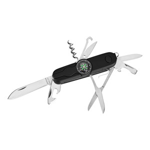 Pocket knife AZYMUT Izeron - 13 tools + belt pouch (HK20017-8BL)