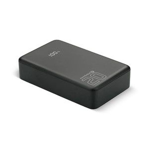 Powerbank 20 000mAh, 1x USB, 2x USB-C, 20W, QC4+, LCD screen, black