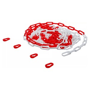 BGS Pregradni lanac | crveno /bijela | 4 karabinera | plastični | 7,5 m