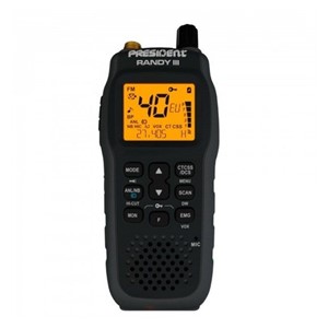 President Randy ASC AM /FM CB Portable Radio Black