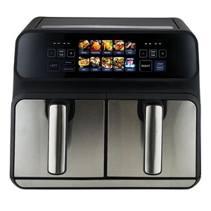 ProfiCook PC-FR 1287 H Double 8 L Stand-alone 2200 W Hot air fryer Black, Stainless steel