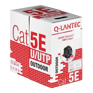 Q-LANTEC KIU5OUTS305Q networking cable 305 m Cat5e U /UTP (UTP) Black