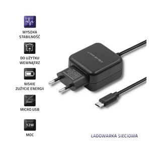 Qoltec 50196 Charger 5V | 2.4A | 12W | MicroUSB | Black 4