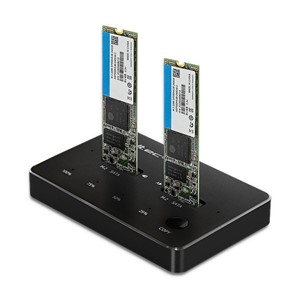 Qoltec 50310 Drive docking station 2x SSD M.2 SATA | NGFF | USB Type C