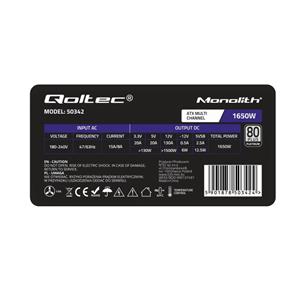 Qoltec 50342 ATX 1650W power supply | 80 Plus Platinum 10