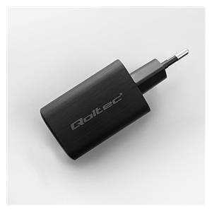 Qoltec 50766 mobile device charger Laptop, Portable gaming console, Power bank, Smartphone, Smartwatch, Tablet Black AC Fast charging Indoor 4