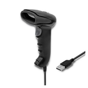 Qoltec 50866 Laser barcode reader 1D | CCD | USB | Black