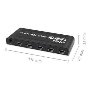 Qoltec 51798 Active HDMI Splitter 4 x HDMI 4K x 2K | 3.4Gb /s
