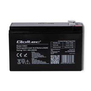 Qoltec 53031 AGM battery | 12V | 9Ah | max 135A 3