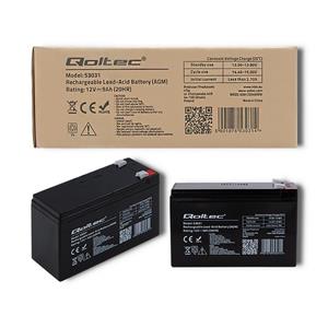 Qoltec 53031 AGM battery | 12V | 9Ah | max 135A 6