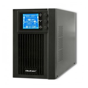Qoltec 53042 uninterruptible power supply (UPS) Double-conversion (Online) 1 kVA 800 W 2 AC outlet(s)