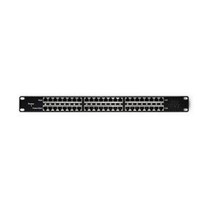 Qoltec 54477 Patch panel RACK| 48V | 24 ports | Passive PoE injector | Black