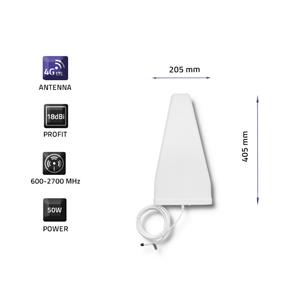 Qoltec 57021 4G LTE Antenna | 18 dBi | Outdoor 5