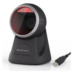 Qoltec Desktop Precision Reader 1D Barcode & QR Scanner | 2D