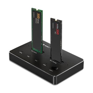 Qoltec M.2 SSD Docking Station | NVMe| SATA | USB-C | DUAL 2 x 2TB