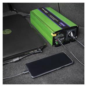 Qoltec Monolith power adapter/inverter Auto 1200 W Green 4