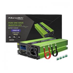 Qoltec Monolith power adapter/inverter Auto 2000 W Green 3