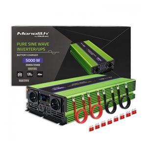 Qoltec Monolith power adapter/inverter Auto 5000 W Green