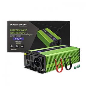 Qoltec Monolith power adapter/inverter Auto 600 W Green 3