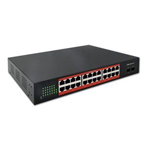 Qoltec Przełącznik sieciowy SWITCH Gigabit Ethernet | 24x RJ45 | 2x SFP | 1000 Mb /s