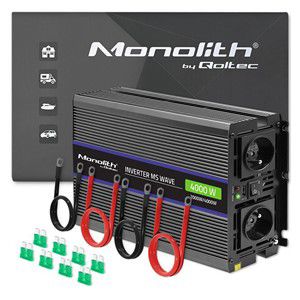 Qoltec Przetwornica napięcia Monolith 4000 MS Wave | 12V na 230V | 2000 /4000W | USB