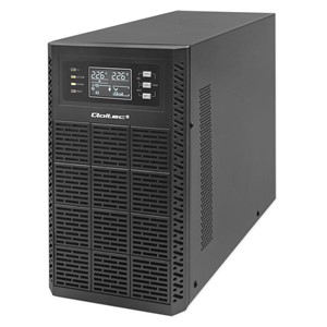 Qoltec Uninterruptible Power Supply (UPS) | 3kVA | 3000W | Power Factor 1.0 | LCD | EPO | USB | Online