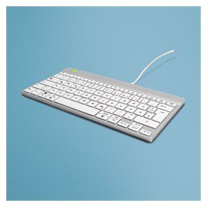 R-Go Tools Ergonomic keyboard R-Go Compact Break, compact keyboard with break software, QWERTZ (DE), wired, white