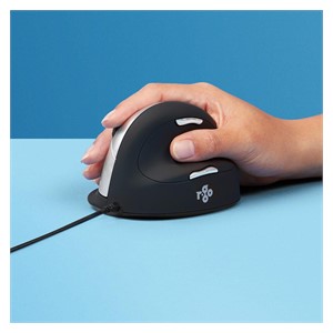 R-Go Tools Ergonomic mouse R-Go HE Break with break software, large (hand size ≥ 185 mm), right-handed, Wired, black