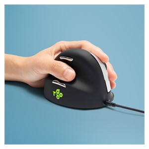 R-Go Tools Ergonomic mouse R-Go HE Break with break software, medium (hand size 165-185 mm), left-handed, Wired, black