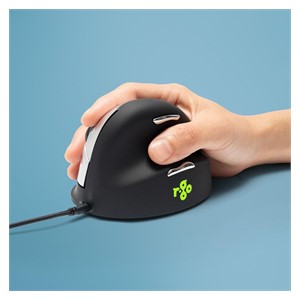 R-Go Tools Ergonomic mouse R-Go HE Break with break software, medium (hand size 165-185 mm), right-handed, Wired, black
