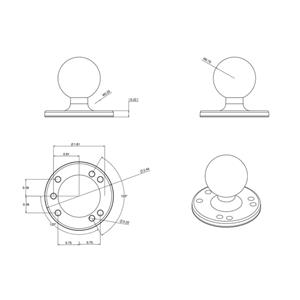 RAM MOUNT Mounting base for flat surface RAM-202U 6