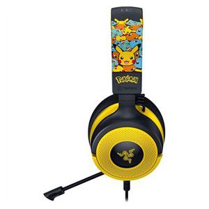 Razer Kraken V4 X Pokemon Headset Wired Head-band Gaming USB Type-C /USB Type-A Black, Yellow