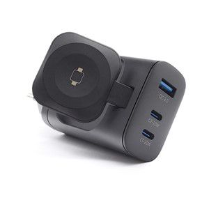 RealPower 450476 mobile device charger Power bank, Smartwatch, Tablet Black AC Wireless charging Fast charging Indoor