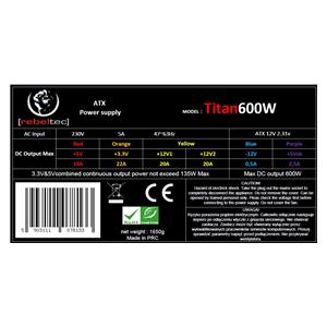 Rebeltec TITAN 600 ATX power supply ver. 2.31 6